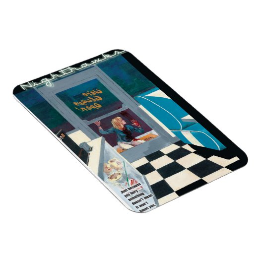 Nighthawks Fridge Magnet Magneet (Rechterzijde)