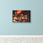 "Nighthawks" in San Francisco Canvas Afdruk (Insitu (Houten vloer))