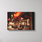 "Nighthawks" in San Francisco Canvas Afdruk (Voorkant)