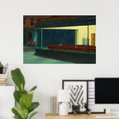 Nighthawks - Lege diner - Edward Hopper - Poster (Thuiskantoor)