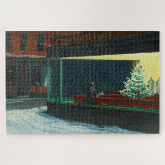 Nighthawks met Kerstmis Legpuzzel (Horizontaal)