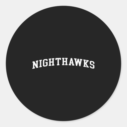 Nighthawks Ronde Sticker (Voorkant)