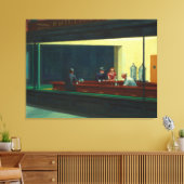 Nighthawks-schilderij van Edward Hopper Canvas Afdruk (Insitu (Woonkamer))