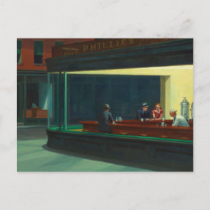 Nighthawks-schilderij van Edward Hopper Feestdagenkaart