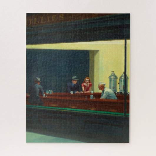 Nighthawks-schilderij van Edward Hopper Legpuzzel (Verticaal)