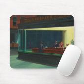 Nighthawks-schilderij van Edward Hopper Muismat (Met muis)