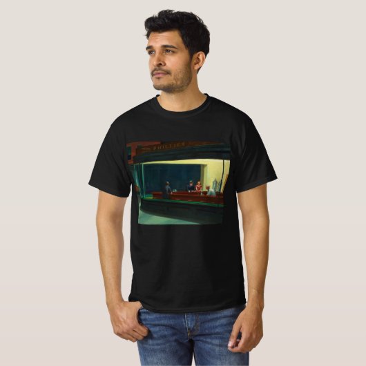 Nighthawks-schilderij van Edward Hopper T-shirt (Voorkant volledig)