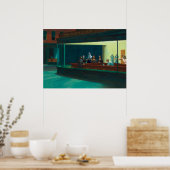Nighthawks - Tijdreizigers - Edward Hopper Poster (Keuken)