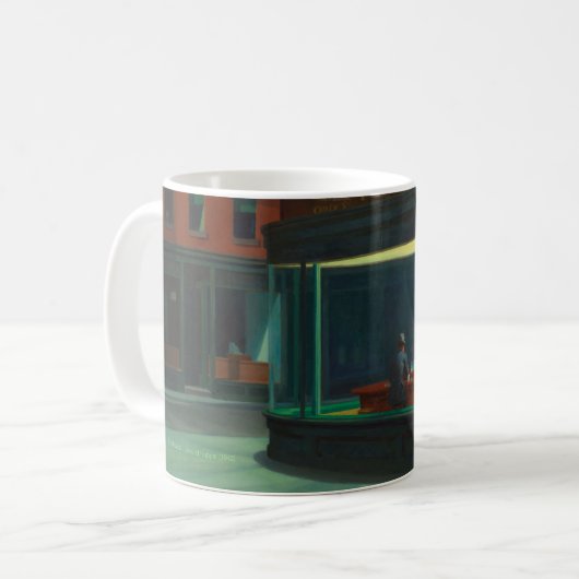 Nighthawks van Edmund Hopper Mok (Voorkant links)