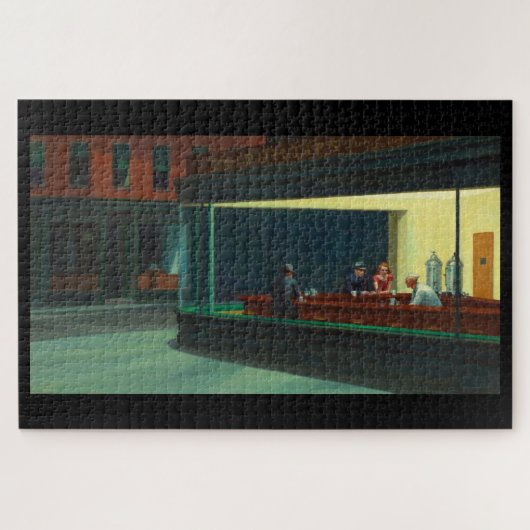 "Nighthawks" van Edward Hopper Jigzaag Puzzle Legpuzzel (Horizontaal)