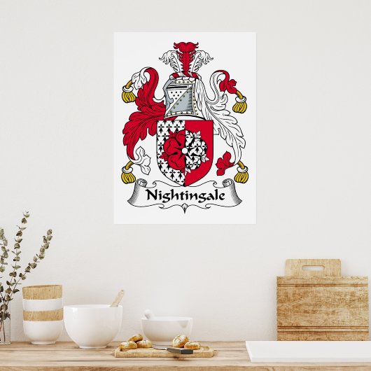 Nightingale Family Crest Poster (Keuken)