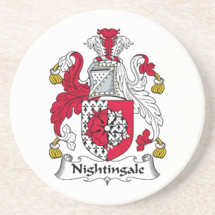 Nightingale Family Crest Zandsteen Onderzetter