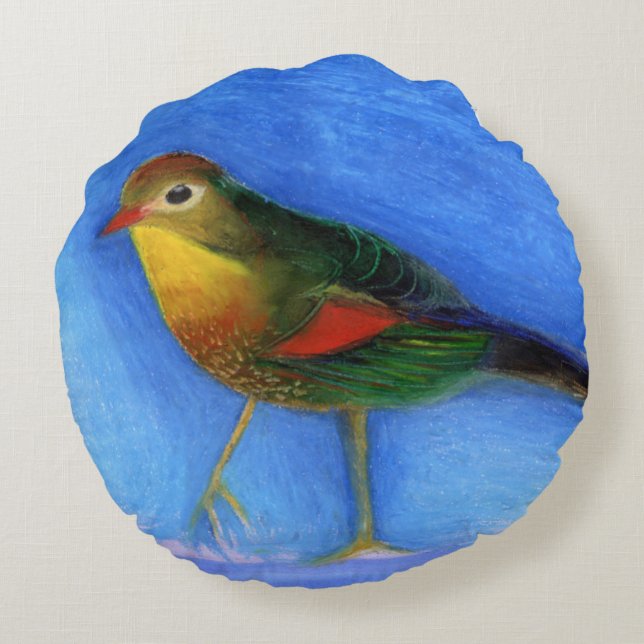 Nightingale Light 2012 Rond Kussen (Achterkant)