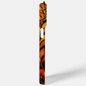 NIGHTINGALE MET ROZEN MONOGRAM, rood zwart geel Case-Mate iPhone Case (Achterkant / Rechts)