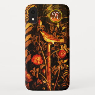 NIGHTINGALE MET ROZEN MONOGRAM, rood zwart geel iPhone XR Hoesje