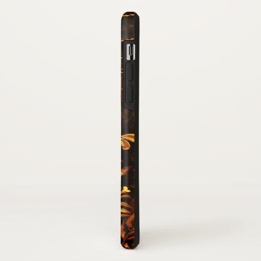 NIGHTINGALE MET ROZEN MONOGRAM, rood zwart geel Case-Mate iPhone Case (Achterkant/links)