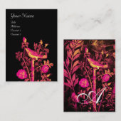 NIGHTINGALE MET ROZEN MONOGRAM, Roze Gold Black Visitekaartje (Voorkant / Achterkant)