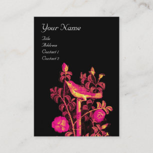 NIGHTINGALE MET ROZEN MONOGRAM, Roze Gold Black Visitekaartje