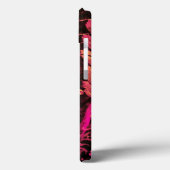 NIGHTINGALE MET ROZEN MONOGRAM, roze zwart geel Case-Mate iPhone Case (Achterkant / Links)