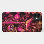 NIGHTINGALE MET ROZEN MONOGRAM, roze zwart geel Case-Mate iPhone Case (Achterkant (horizontaal))