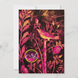 NIGHTINGALE MET ROZEN MONOGRAM, roze zwart goud Kaart
