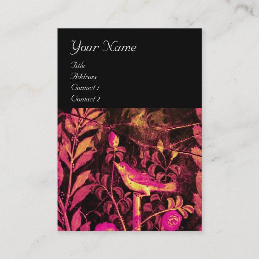 NIGHTINGALE MET ROZEN MONOGRAM, Roze zwart goud Visitekaartje (Voorkant)