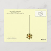 NIGHTINGALE MET ROZEN, rood zwart geel Briefkaart (Achterkant)