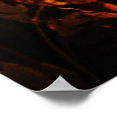 NIGHTINGALE MET ROZEN, rood zwart geel Poster (Hoek)