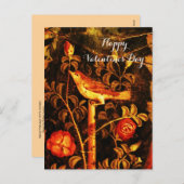 NIGHTINGALE MET ROZEN Valentijnsdag Feestdagenkaart (Voorkant / Achterkant)