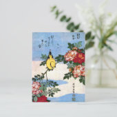 Nightingale & Rozen Hokusai Briefkaart (Staand voorkant)