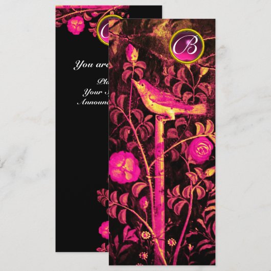 NIGHTINGALE,ROZEN MONOGRAM, Roze Zwart Programma (Voorkant / Achterkant)