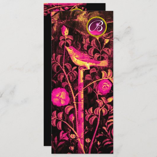 NIGHTINGALE,ROZEN MONOGRAM, Roze Zwarte Programma (Voorkant / Achterkant)