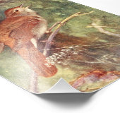 Nightingale Singing Foto Afdruk (Hoek)