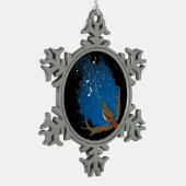 Nightingale Song Tin Sneeuwvlok Ornament (Links)