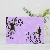 Nightlight Fairy Fantasy Birthday Invitation Kaart (Staand voorkant)