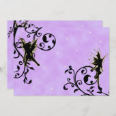 Nightlight Fairy Fantasy Birthday Invitation Kaart (Voorkant / Achterkant)