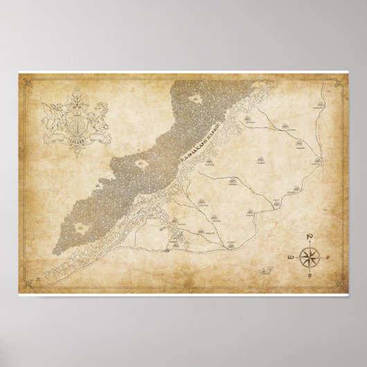 Nightlord FUGUE Map Poster (Voorkant)