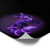 Nightlumen Violet Fox Spirit Fantasy Canvas Poster (Hoek)