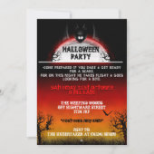 Nightmare Bat Halloween Invitations (Sunset) Kaart (Voorkant)