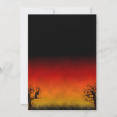 Nightmare Bat Halloween Invitations (Sunset) Kaart (Achterkant)