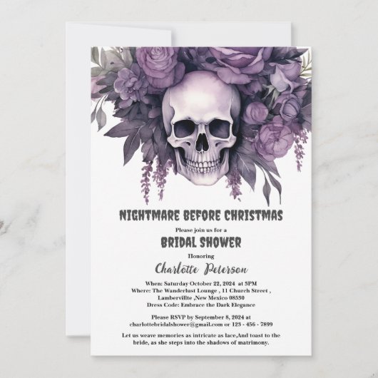 Nightmare before Christmas Bridal Shower Kaart (Voorkant)