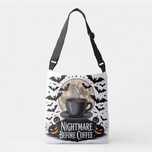 Nightmare Before Coffee Halloween Crossbody Tas (Voorkant)
