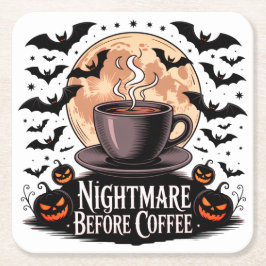 Nightmare Before Coffee Halloween Kartonnen Onderzetters