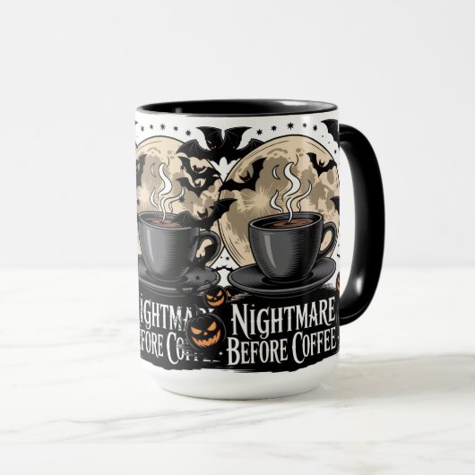 Nightmare Before Coffee Halloween Mok (Voorkant rechts)