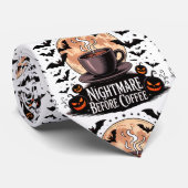 Nightmare Before Coffee Halloween Stropdas (Opgerold)