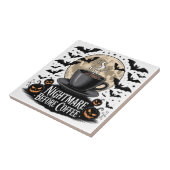 Nightmare Before Coffee Halloween Tegeltje (Zijkant)