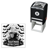 Nightmare Before Coffee Halloween Zelfinktende Stempel (In situ)