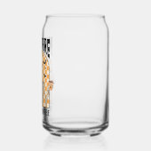 "Nightmare Before Coffee" Retro Skelet Drink Blikvorm Glas (Links)