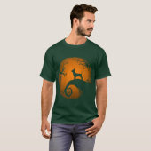 Nightmare Before Halloween Hond retro T-shirt (Voorkant volledig)