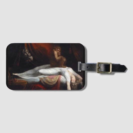 Nightmare beroemd gemaakt door Henry Fuseli Gothic Bagagelabel (Voorkant (horizontaal))